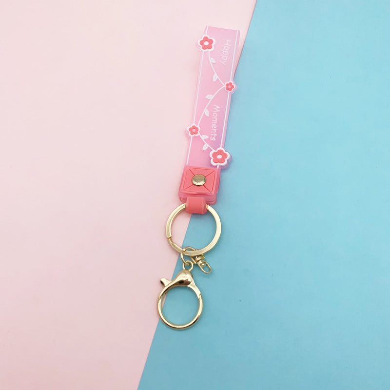 Wholesale Soft Gum Candy Color Lanyard Keychains